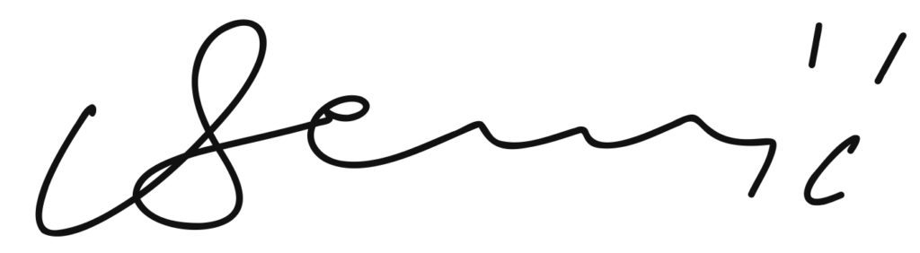 Potpis umetnice Olivere Senic